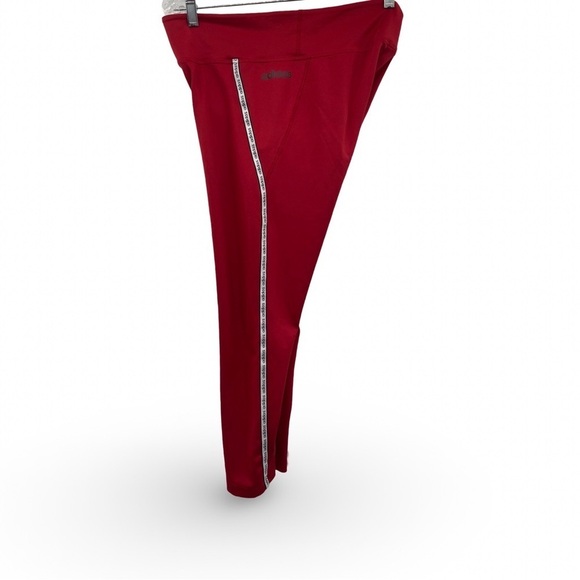 Adidas Climalite Red Leggings with Side Stripes Size Large - Picture 8 of 12